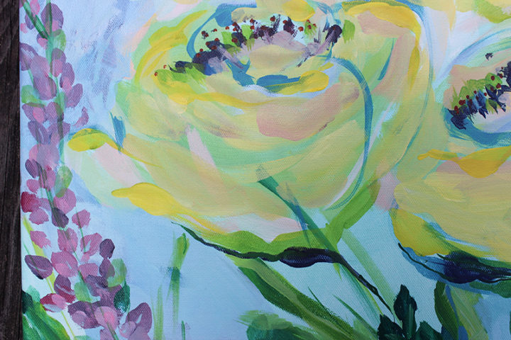 Yellow Springing Forth detail by Terese Newman